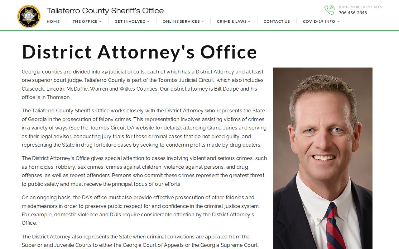 Taliaferro County criminal court District Attorney resource